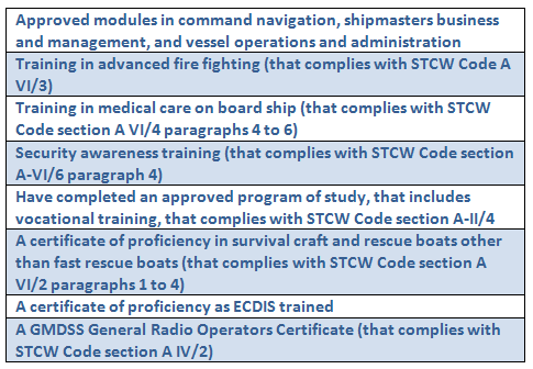 amsa master yachts 3000gt stcw training
